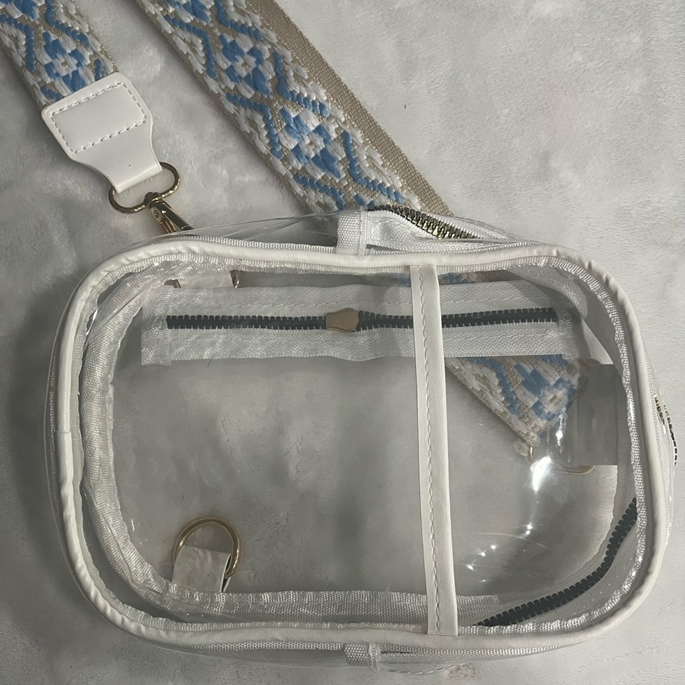 Clear White Crossbody Bag